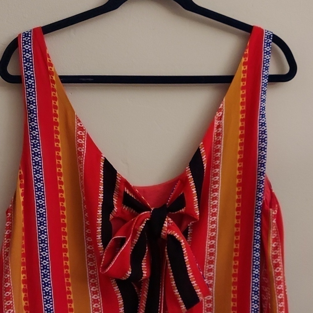 GIANNI BINI Jordan Tie Back Striped Vibrant Color Tank Top New L Resortwear - Picture 8 of 13